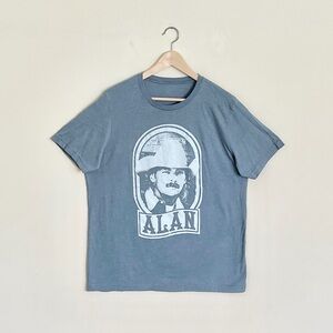 Alan Jackson Graphic Blue Country Music T Shirt Adult size XL